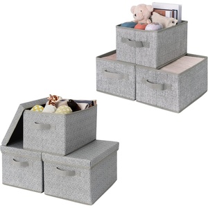 image:imageGRANNY SAYS Bundle of 3Pack Fabric Storage Bins amp 3Pack Rectangle Lidless Storage Bins