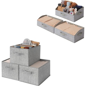 image:imageGRANNY SAYS Bundle of 3Pack Gray Rectangular Storage Bins amp 3Pack Gray Trapezoid Storage Bins