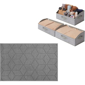image:imageGRANNY SAYS Bundle of 3Pack Shelf Storage Bins amp 1Pack Home Indoor Doormat