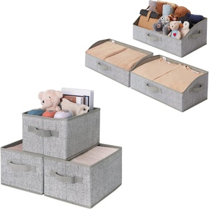 image:imageGRANNY SAYS Bundle of 3Pack Trapezoid Closet Storage Bins amp 3Pack Rectangle Lidless Storage Bins