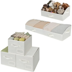 image:imageGRANNY SAYS Bundle of 3Pack Wardrobe Storage Bins amp 3Pack Trapezoid Storage Bins for Closet Shelves