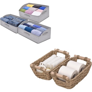 image:imageGRANNY SAYS Bundle of 3Pack Wicker Baskets amp 3Pack Trapezoid Storage Bins