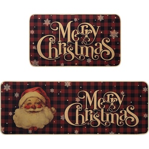 image:imageGRANNY SAYS Christmas Kitchen Rugs Sets of 2 Kitchen Mats for Floor Christmas Decorations Indoor Washable Rugs for Kitchen Floor Mat Rustic Christmas Ornaments 17x30 and 17x47 Santa Claus