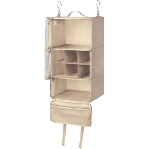 image:imageGRANNY SAYS Compression Packing Cubes for Travel Foldable Hanging Travel Shelves with Mesh Window Travel Packing Cubes for Carry on Suitcase Organizer Large Luggage Organizer Bag Khaki
