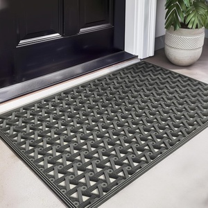 image:imageGRANNY SAYS Front Door Mat Indoor Entrance Entryway Rugs Non Slip Washable Waterproof Welcome Rubber Door Mat for Outside Entrance Low Profile Outdoor Mats for Front Door Grey 19 x 295Grey