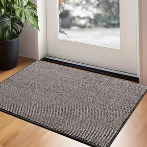 image:imageGRANNY SAYS Front Door Mat Indoor Entrance Indoor Door Rugs for Entryway LowProfile NonSlip Outdoor Rugs Washable Floor Mat Welcome Mat 32x20 GreyBlack and Beige