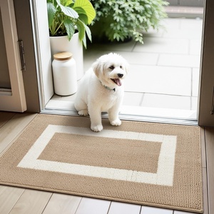 image:imageGRANNY SAYS Front Door Mat Indoor Entrance Indoor Door Rugs for Entryway LowProfile NonSlip Outdoor Rugs Washable Floor Mat Welcome Mat 32x20 GreyKhaki Rectangular