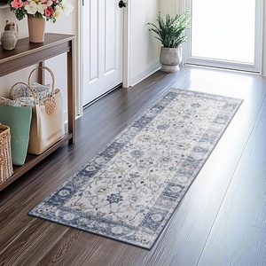 image:imageGRANNY SAYS Front Door Mat Indoor Entrance Indoor Doormat 28 x 4 Washable Mats Low Profile Stain Resistance Mat for Entryway NonSlip Long Doormat Black Boho FloralBlue
