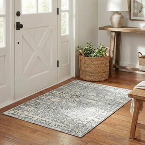 image:imageGRANNY SAYS Front Door Mat Indoor Entrance Indoor Doormat 28 x 4 Washable Mats Low Profile Stain Resistance Mat for Entryway NonSlip Long Doormat Black Boho FloralGrey