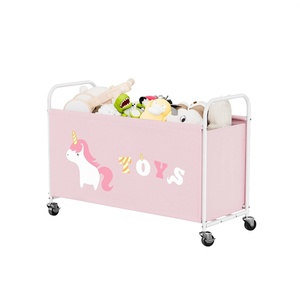 image:imageGRANNY SAYS Toy Box for Boys Girls Large Toy Chest Storage with Wheels Metal Kids Toy Storage Organizer for Stuffed Animals 135L Kids Toy Bins for Bedroom Living Room Nursery BlackPink