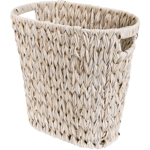 image:imageGRANNY SAYS Wicker Waste Basket Waterproof Bathroom Trash Can Decorative Boho Waste Baskets with Handles Waste Basket for Bedroom Office 15 Liters4 GallonsButter Milk